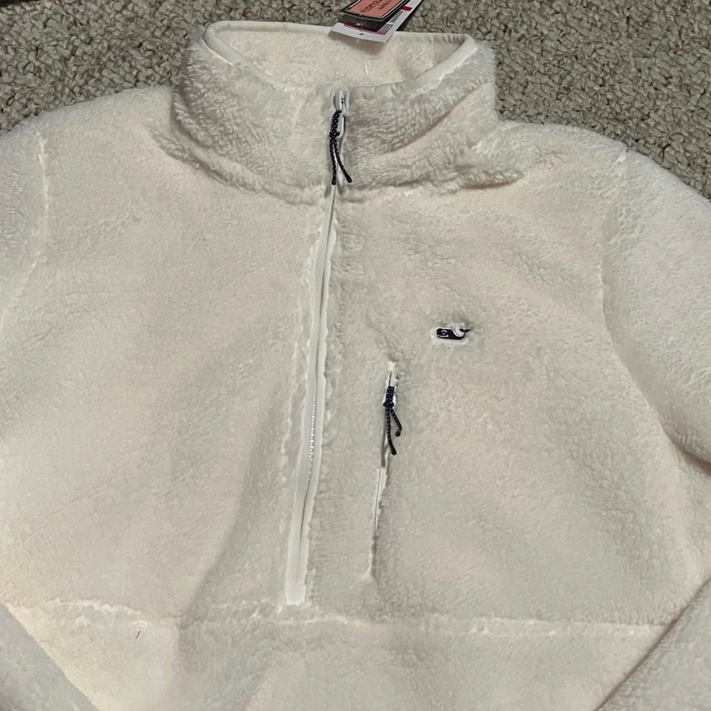 NWT Vineyard Vines Fuzzy Classic Half Zip - Picture 3 of 6